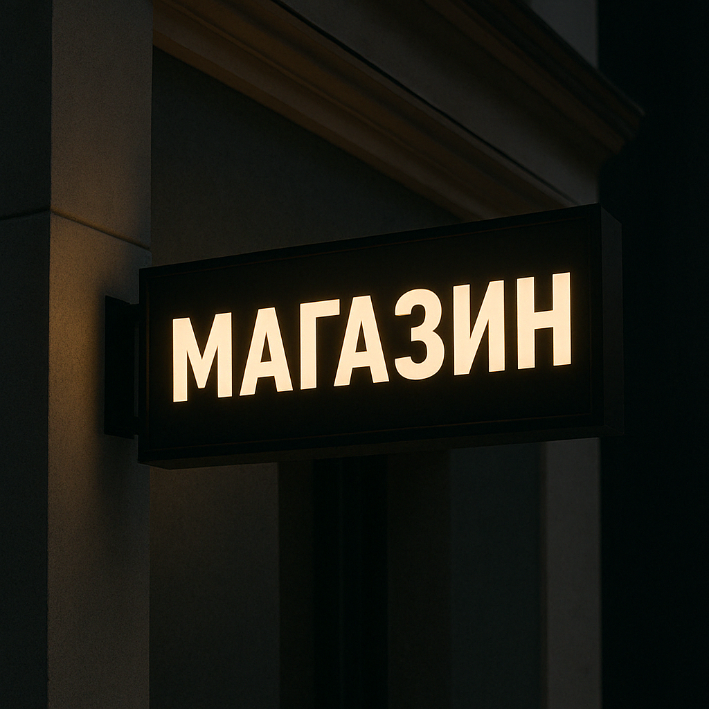 Боковая вывеска (панель-кронштейн)